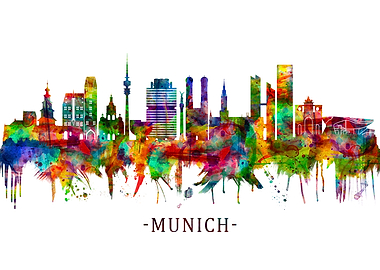 Munich Germany Skyline