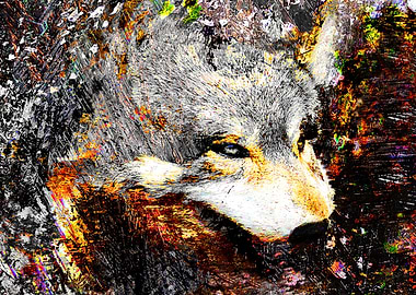 Wolf art print 8
