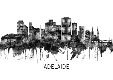 Adelaide Australia Skyline