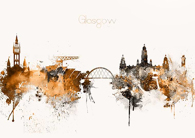 Glasgow Scotland Skyline