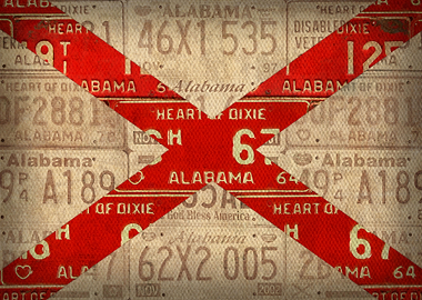 Alabama State Flag Vintage