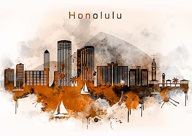 Honolulu Hawaii Skyline