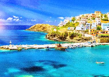 Crete Greece harbour