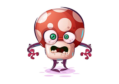 Cute cartoon mushroom