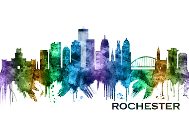 Rochester New York Skyline