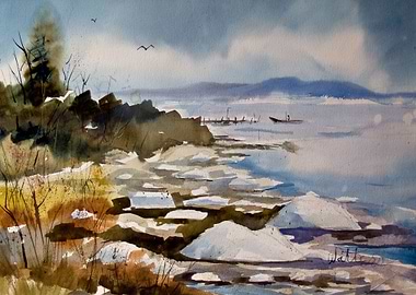 Fishing along the Rocks