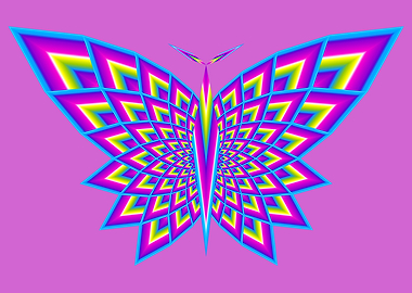 Butterfly in techno style