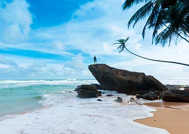 Beautiful beach rock