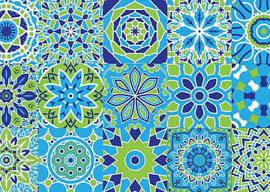 Blue combined design