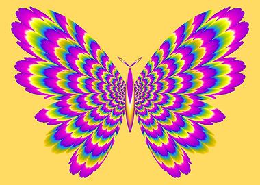 Colorful rainbow butterfly