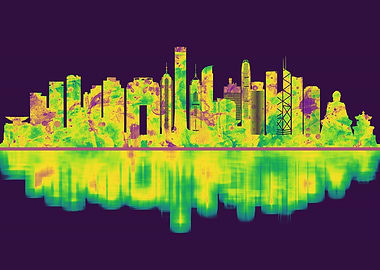 Hong Kong China Skyline