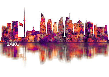 Baku Azerbaijan Skyline