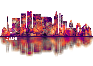 Delhi India Skyline