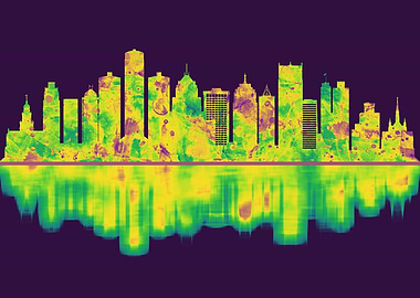 Detroit Michigan Skyline