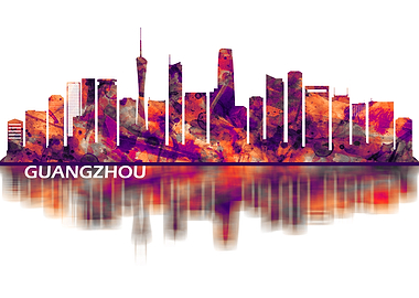 Guangzhou China Skyline