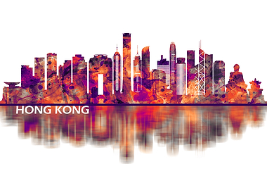 Hong Kong China Skyline