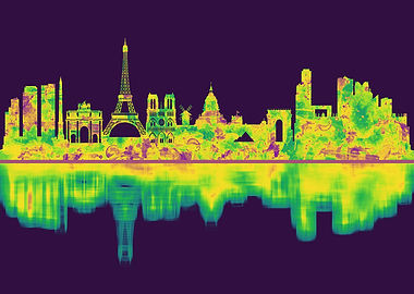 Paris France Skyline