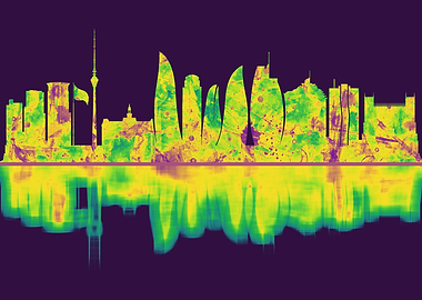 Baku Azerbaijan Skyline