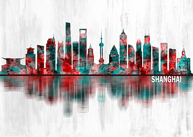 Shanghai China Skyline