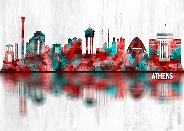 Athens Greece Skyline