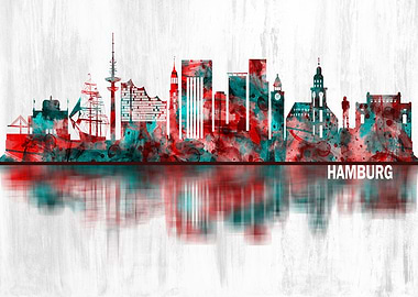 Hamburg Germany Skyline