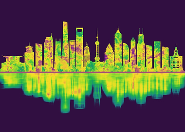 Shanghai China Skyline