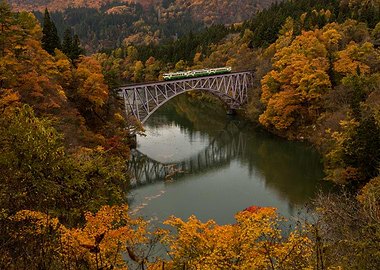 Train on Tadami Line