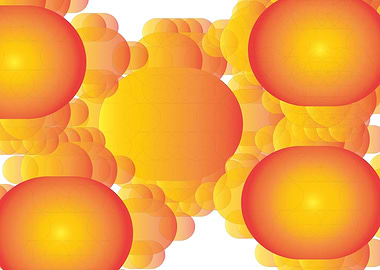 Yellow bubbles with bright