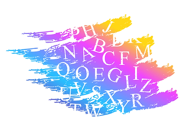 abstract alphabet brush