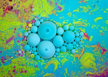 Bubbles Art Pineapples