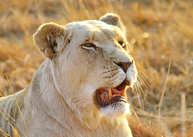 White Lioness Portrait 327