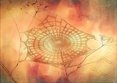 Spiders web in the field