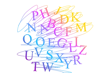 colorful abstract alphabet
