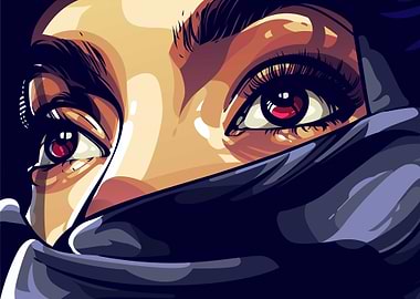 Muslim Girl in Niqob