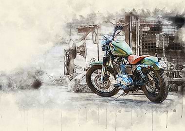 Custom bike at the dock