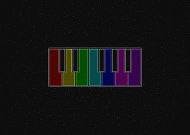 Rainbow Piano in Space