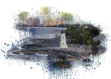 Bahamas Lighthouse Art