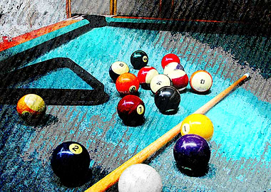 Billiards art print 25