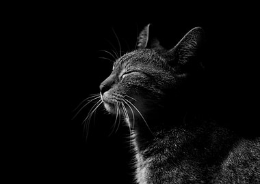 A Cat In Night