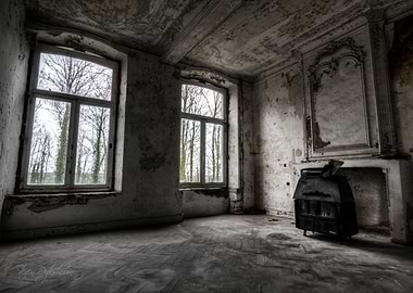 An old stove in a castle