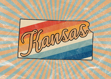Kansas State Retro Design