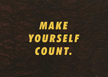 Make it count