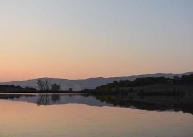 reflection in lake water