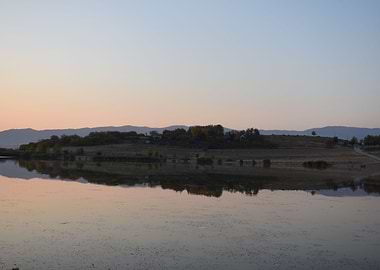 reflection in lake water