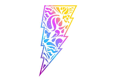 colorful abstract bolt