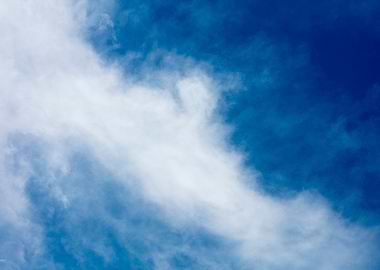 Summer trippy blue sky