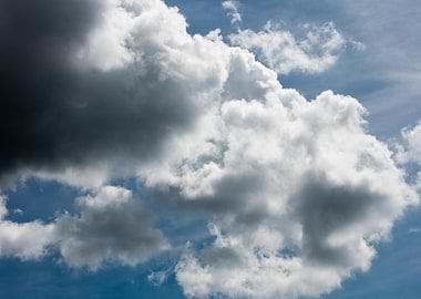 Trippy sky with clouds