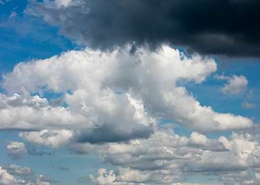 Trippy sky with clouds
