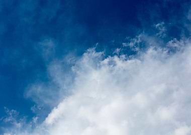 Summer trippy blue sky