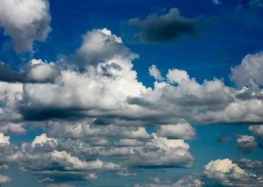 Trippy sky with clouds